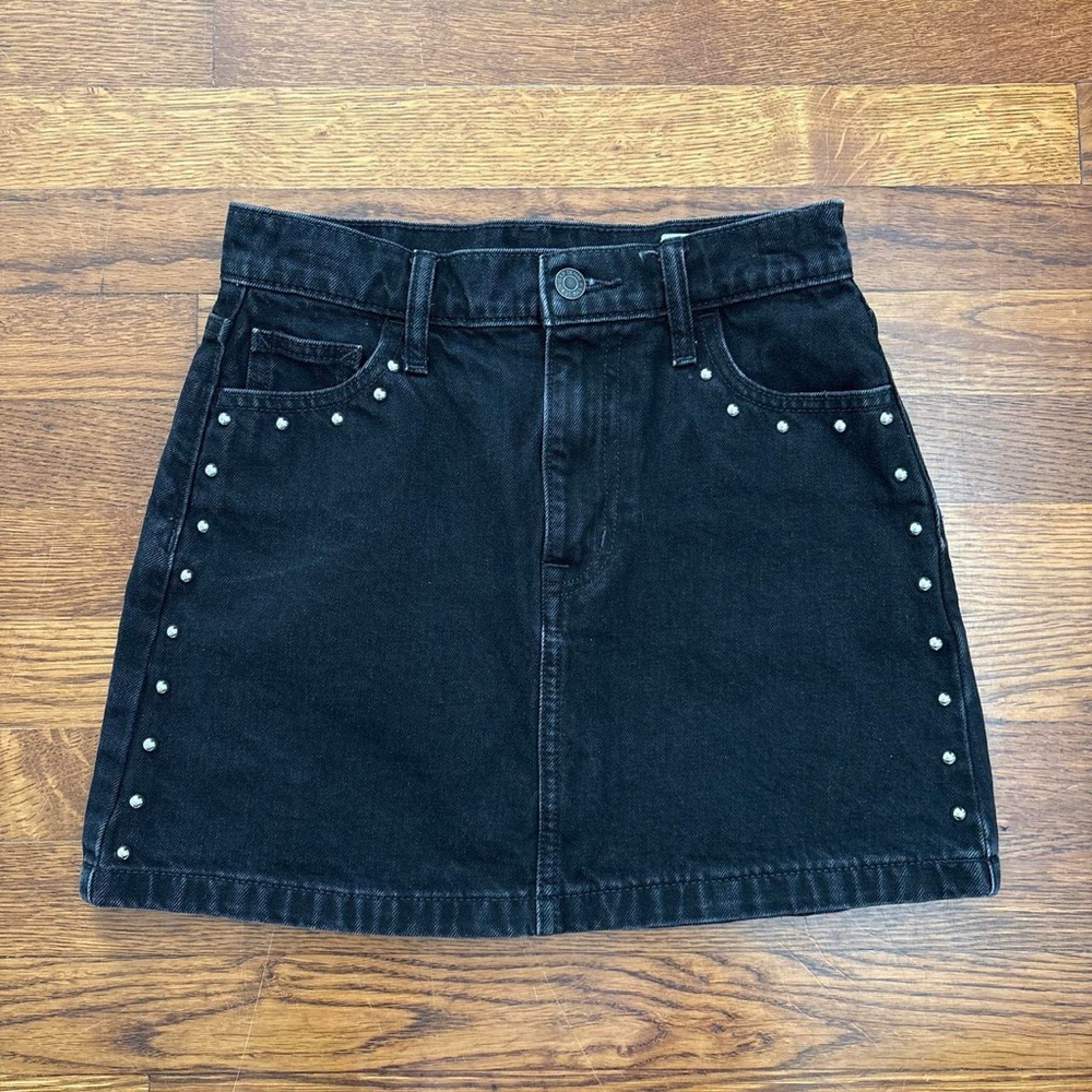 GAP Black Mini Skirt with Silver Studs